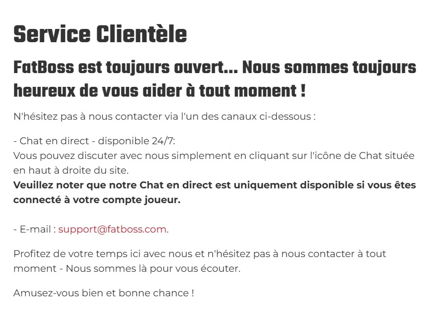 FatBoss Casino Service client